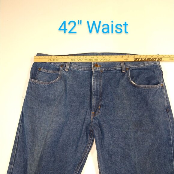 Key Heavy Duty Work Jeans 4874-43 Men's W42 L32 100% Cotton Cuffs Are Custom Cut - Picture 8 of 8
